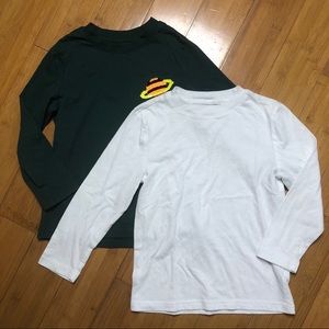 lot of 2 Cat & Jack Long Sleeve Crew Tees 4/5